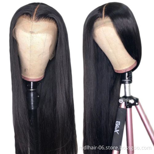 Wholesale Peruvian Virgin Hair Vendors Swiss Lace Wigs For Black Women 100% Raw Virgin Cuticle Aligned Human Hair Lace Front Wig